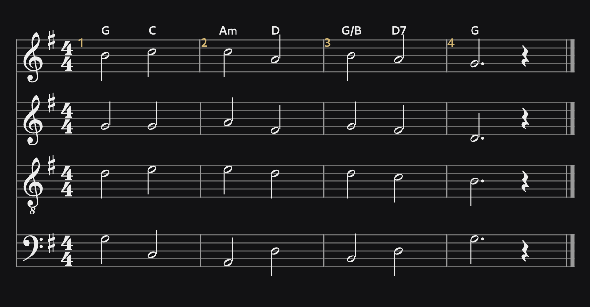 Hymn Phrase in G — notation